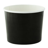Contenitore in cartone nero per alimenti caldi e freddi  H70mm 320ml