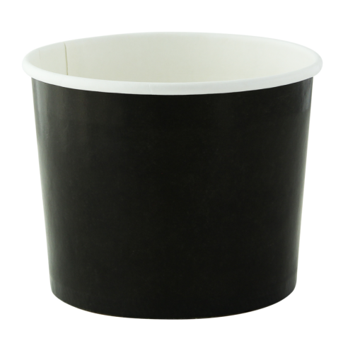 Contenitore in cartone nero per alimenti caldi e freddi  H70mm 320ml