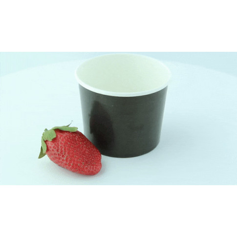 Contenitore in cartone nero per alimenti caldi e freddi  H70mm 320ml