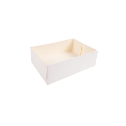 Scatola da pasticceria in cartone kraft senza coperchio 180x120mm H50mm