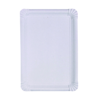 Piatto in cartone bianco 340x240mm