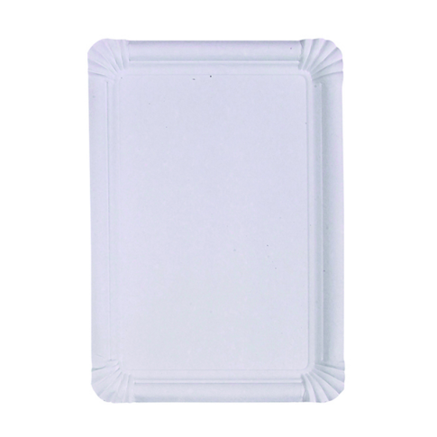Piatto in cartone bianco 340x240mm