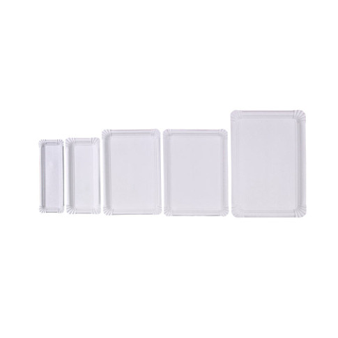 Piatto in cartone bianco 340x240mm