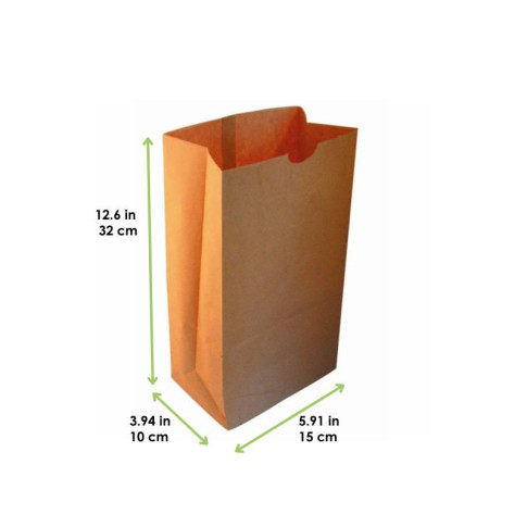Sacchetto "SOS" in carta kraft riciclata 150x100mm H320mm