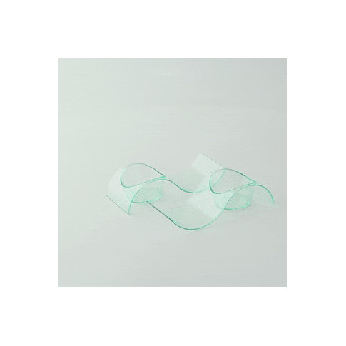 Contenitore fingerfood "Gizmo" in PS a onda verde trasparente 100x40mm H24mm