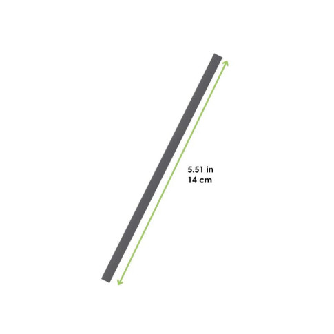 Cannuccia nera in PLA per cocktail  H140mm