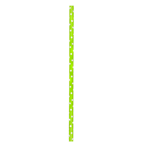Cannuccia in carta verde lime, decorazione pois   H197mm
