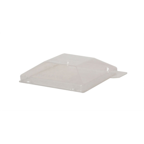 Piatto da assaggi "Klarity" riutilizzabile verde trasparente 65x65mm
