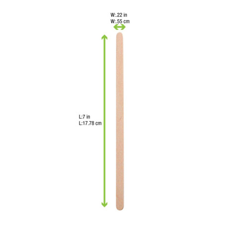 Palettina in legno con estremità arrotondate (FOR50) 6 H176mm