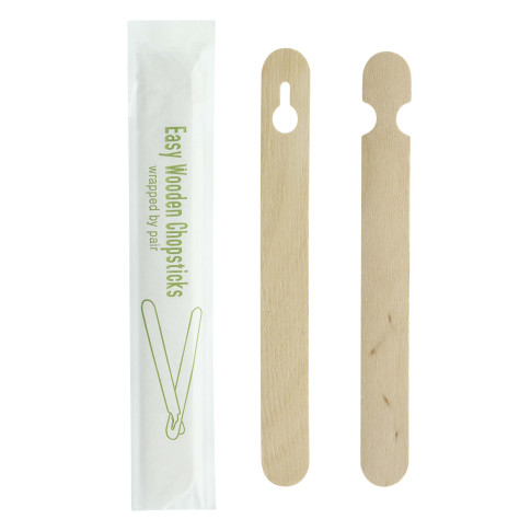 Coppia di bacchette in legno imbustate per principianti  H150mm