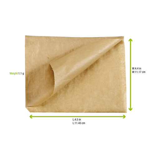 Sacchetto in carta scura aperto su 2 lati 120x130mm