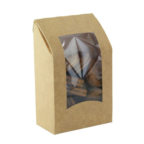 Scatola da wrap in cartone kraft con finestra 95x54mm H152mm