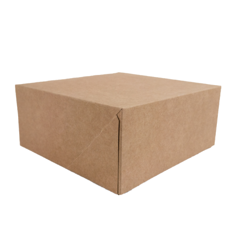 Scatola da pasticceria in cartone kraft 180x180mm H80mm