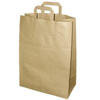 Sacchetto da spesa in carta scura kraft riciclato 320x160mm H440mm