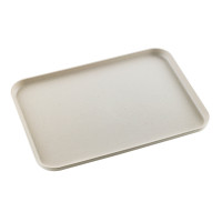 Vassoio Huskly riutilizzabile in materiale composito beige 310x225mm H16mm