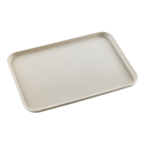 Vassoio Huskly riutilizzabile in materiale composito beige 310x225mm H16mm