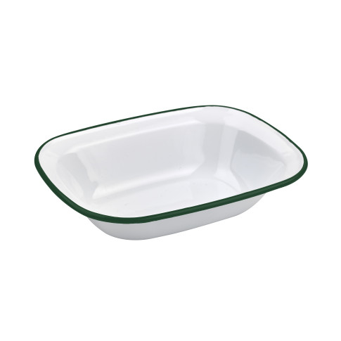 Teglia Enamely smaltata con bordo verde (42) 264x197mm H58mm 1100ml
