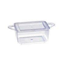 Contenitore fingerfood  "Loukià" in PS verde con manici 96x50mm H35mm 75ml