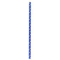 Cannuccia in carta blu, decorazione pois   H197mm