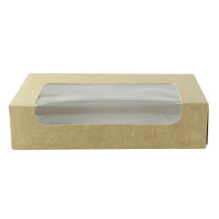 Scatola a finestra in laminato kraft 190x113mm H44mm