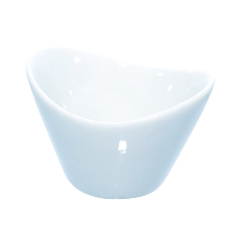 Coppetta in porcellana bianca 66x54mm H45mm