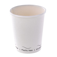 Bicchiere cartone bianco Eden plastic-free (PAP20)  H92mm 230ml