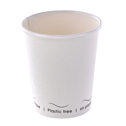Bicchiere cartone bianco Eden plastic-free (PAP20)  H92mm 230ml