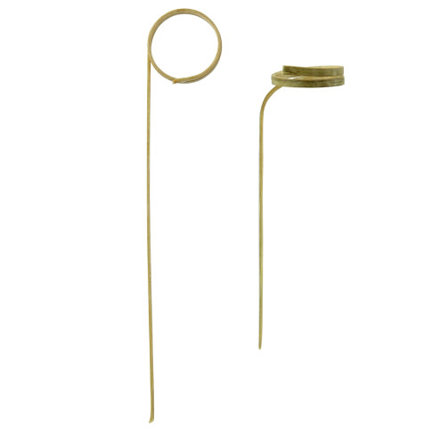 Stecchino in bambù con decorazione ricciolo (FOR50)  H90mm