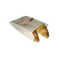 Sacchetto multiuso in carta bianca, decorazione croissant 120x50mm H160mm