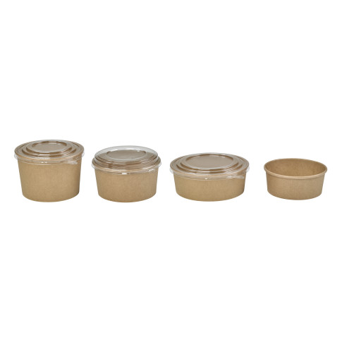Insalatiera "Buckaty" multiuso, tonda in cartone kraft   H100mm 1200ml