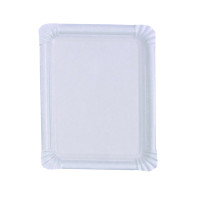 Piatto in cartone bianco 200x160mm