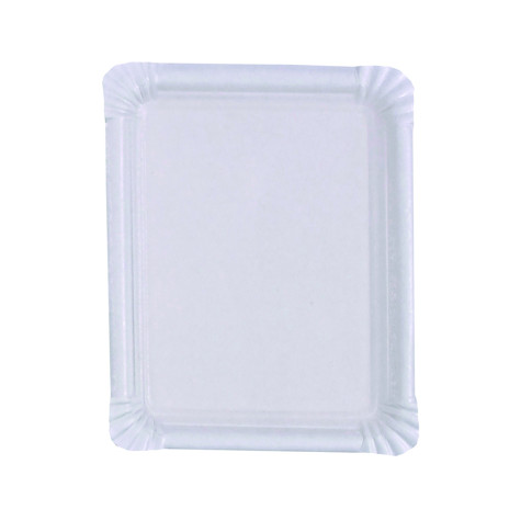 Piatto in cartone bianco 200x160mm