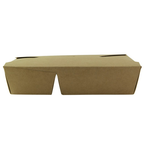 Lunchbox 2 scomparti in cartone kraft con chiusura a incastro 168x135mm H65mm 1 040ml