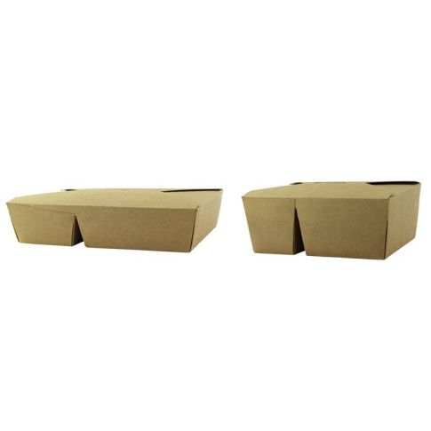 Lunchbox 2 scomparti in cartone kraft con chiusura a incastro 168x135mm H65mm 1 040ml