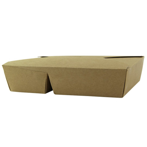 Lunchbox 2 scomparti in cartone kraft con chiusura a incastro 168x135mm H65mm 1 040ml