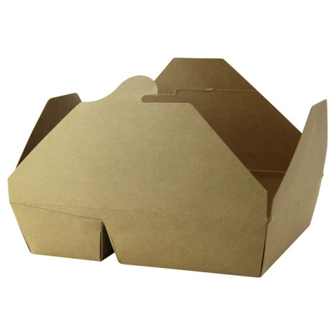 Lunchbox 2 scomparti in cartone kraft con chiusura a incastro 168x135mm H65mm 1 040ml