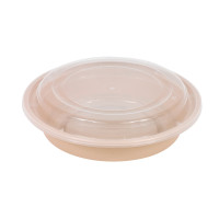 Contenitore beige in PP con coperchio trasparente (PP5)  H51mm 700ml
