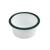 Scodella Enamely smaltata con bordo verde (42)  H45mm 160ml