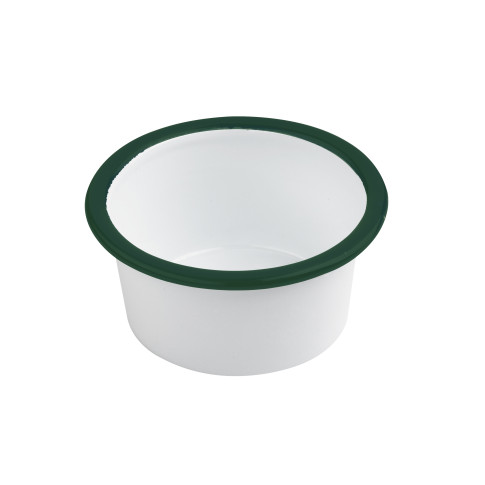 Scodella Enamely smaltata con bordo verde (42)  H45mm 160ml
