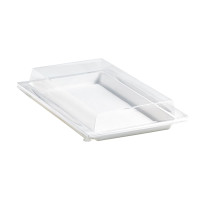 Coperchio in PET trasparente per vassoio Atlas (PET1) 275x265mm H33mm