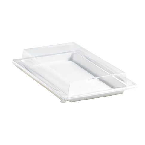 Coperchio in PET trasparente per vassoio Atlas (PET1) 275x265mm H33mm