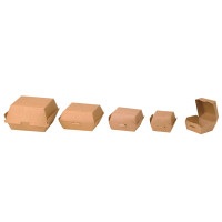 Scatola per hamburger in cartone kraft 75x75mm H50mm