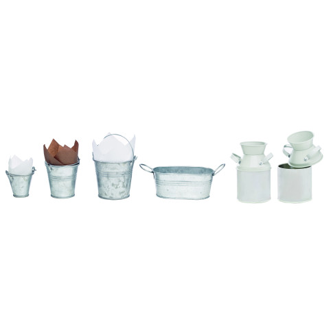 Secchiello in metallo con manici  H75mm 200ml
