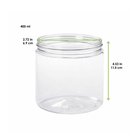 Barattolo Bokotwist in PET riutilizzabile (PET1)  H115mm 400ml