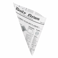 Cono in carta antiunto, decorazione stampa di giornale 250x180mm H180mm 360ml