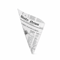 Cono in carta antiunto, decorazione stampa di giornale 380x300mm H300mm 960ml