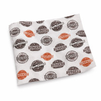 Carta bianca con decorazione hamburger, in scatola dispenser 350x270mm