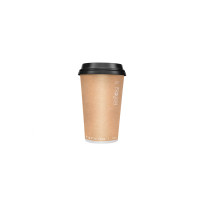Bicchiere cartone kraft doppia parete PLA (PAP20)  H60mm 120ml