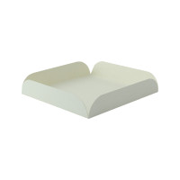 Quadrato sottotorta in cartone bianco con alette 150x150mm H20mm
