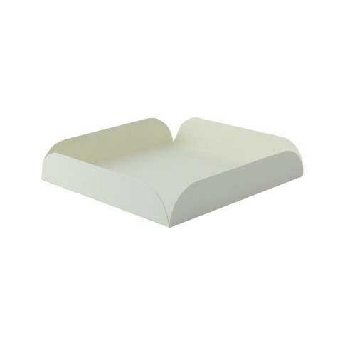 Quadrato sottotorta in cartone bianco con alette 150x150mm H20mm